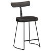 vidaXL Tabourets de bar lot de 2 noir 49x43x79 cm bois manguier massif