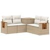 vidaXL Ensemble de Canap&eacute;s 5 pc Beige et blanc cr&egrave;me