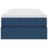 vidaXL Lit avec rangement et matelas Bleu 100 x 200 cm Polyester