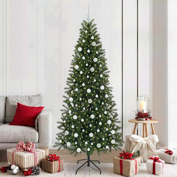 vidaXL Sapin de No&euml;l artificiel avec 300 LED Vert 210 cm PE et PVC