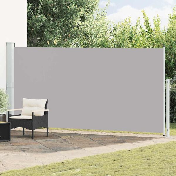 vidaXL Auvent lat&eacute;ral r&eacute;tractable de patio 180x500 cm Gris
