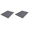 vidaXL Paillassons 2 pcs PVC Gris 90x60 cm