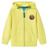 vidaXL Sweat-shirt &agrave; capuche et fermeture &eacute;clair pour enfants jaune clair 128