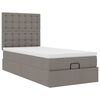 vidaXL Cadre de lit ottoman avec matelas taupe 90x190 cm tissu