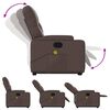 vidaXL Fauteuil inclinable de massage Marron Similicuir