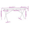 vidaXL Table à manger cadre en X 140x80x75,5 cm bois pin massif acier