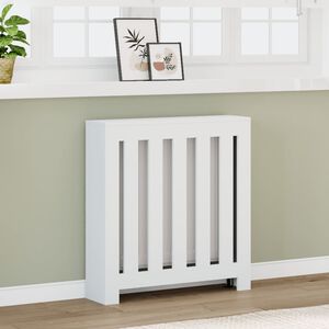 vidaXL Cache-radiateur blanc 78x20x82 cm bois d'ing&eacute;nierie