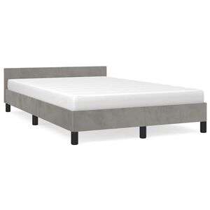 vidaXL Cadre de lit sans matelas gris clair 120x200 cm velours