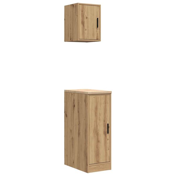 vidaXL Armoires garage 2 pcs ch&ecirc;ne artisanal bois d'ing&eacute;nierie