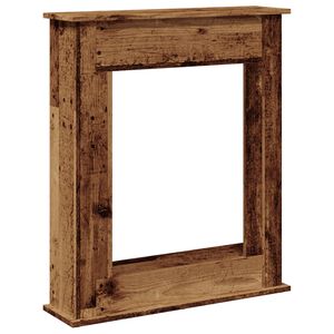 VidaXL Cadre de chemin&eacute;e vieux bois 75x20x87,5 cm bois d'ing&eacute;nierie