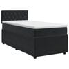 vidaXL Lit boxspring avec matelas Noir 90 x 200 cm Velours