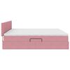 vidaXL Lit de Rangement avec matelas Rose 200 x 200 cm Velours
