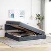 vidaXL Lit de Rangement avec matelas Gris fonc&eacute; 160 x 200 cm Velours