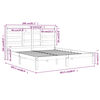 vidaXL Cadre de lit sans matelas bois massif gris 200x200 cm