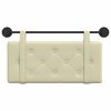 vidaXL T&ecirc;te de lit suspendue Montage mural Cr&egrave;me 80 cm Simili cuir