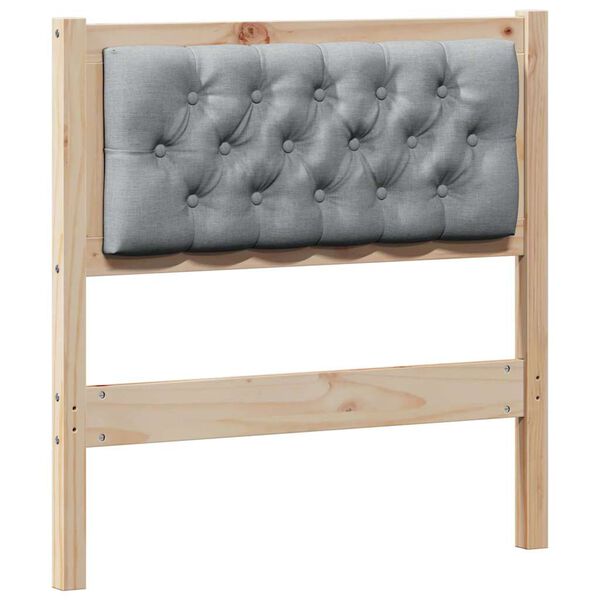 vidaXL T&ecirc;te de lit Autre Marron et gris clair 80 cm Bois massif en pin