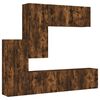 vidaXL Unit&eacute;s murales TV 5 pcs ch&ecirc;ne fum&eacute; bois d'ing&eacute;nierie
