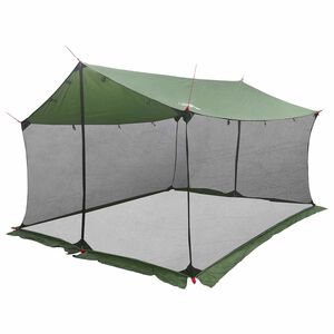 vidaXL Tarp de camping avec murs en maille Vert 340 x 260 x 220 cm
