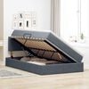 vidaXL Lit de Rangement avec matelas Gris fonc&eacute; 120 x 190 cm Velours