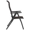 vidaXL Chaises pliables de jardin lot de 8 caf&eacute; noir r&eacute;sine tress&eacute;e