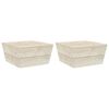 vidaXL Tables de jardin 2 pcs 60x60x30 cm Bois d'&eacute;pic&eacute;a impr&eacute;gn&eacute;