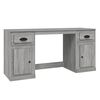 vidaXL Bureau avec armoire sonoma gris bois d'ing&eacute;nierie