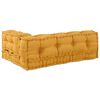 vidaXL Coussin de canapé sur palette Jaune tissu
