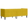 vidaXL Canap&eacute; Chesterfield avec traversins 3 places jaune velours