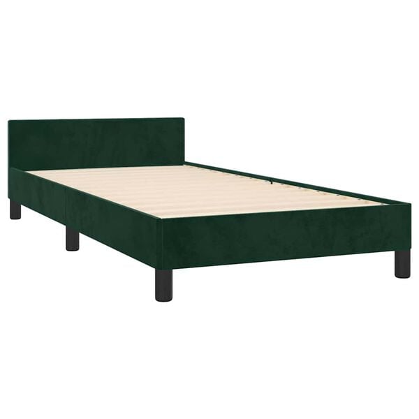 vidaXL Cadre de lit sans matelas vert foncé 80x200 cm velours