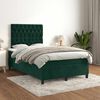 vidaXL Sommier &agrave; lattes de lit avec matelas vert fonc&eacute; 120x190 cm