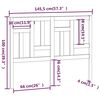 vidaXL T&ecirc;te de lit 145,5x4x100 cm Bois massif de pin