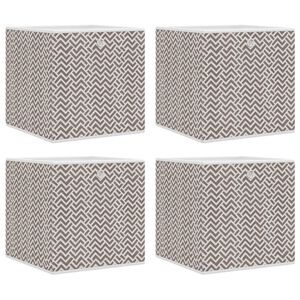vidaXL Bo&icirc;tes de rangement pliables 4 pcs 32x32x32 cm tissu intiss&eacute;
