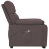 vidaXL Fauteuil électrique de massage Marron foncé Tissu