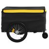 vidaXL Remorque de v&eacute;lo noir et jaune 45 kg fer