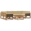 vidaXL Ensemble de canap&eacute;s d'ext&eacute;rieur 7 pcs Naturel et Beige