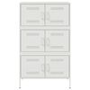 vidaXL Buffet haut blanc 68x39x113 cm acier