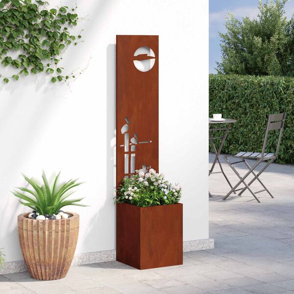vidaXL &Eacute;cran de confidentialit&eacute; de jardin Fretwork Rouill&eacute; 32 x 150 cm