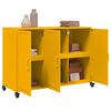 vidaXL Buffet jaune moutarde 100,5x39x72 cm acier