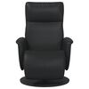 vidaXL Fauteuil inclinable avec repose-pieds noir similicuir
