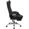 vidaXL Chaise de bureau inclinable avec repose-pieds Noir