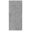 vidaXL Armoire de rangement gris b&eacute;ton 80x35,5x180cm bois d'ing&eacute;nierie