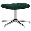 vidaXL Chaise de relaxation avec tabouret Vert fonc&eacute; Velours