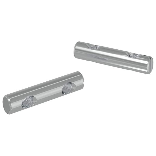 vidaXL &Eacute;crou 2 pcs Zinc&eacute; 60 x 12 mm Fer