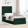 vidaXL Cadre de lit ottoman avec matelas vert fonc&eacute; 90x190 cm velours