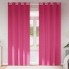 vidaXL Rideaux occultants avec anneaux 2 pcs Rose vif 260 x 140 cm