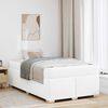 vidaXL Cadre de lit avec matelas Blanc 120 x 190 cm tissu
