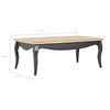 vidaXL Table basse Noir et marron 110x60x40 cm Bois de pin massif