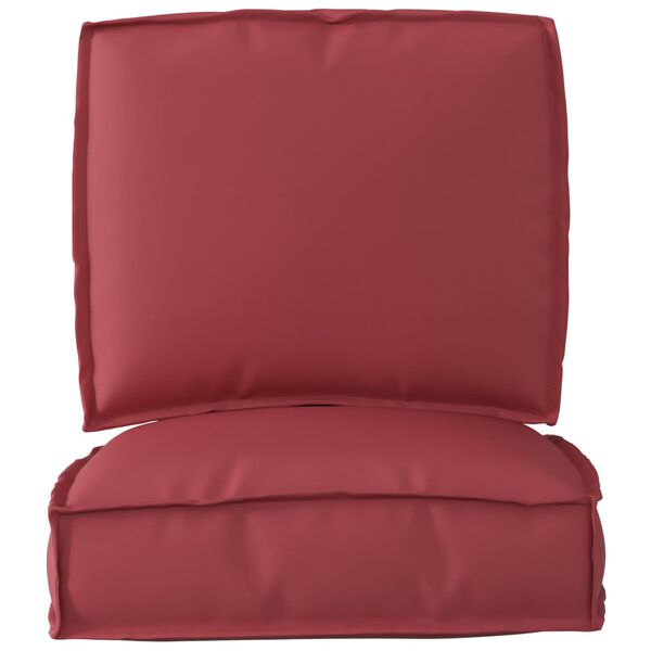 vidaXL Set de coussins de palette 2 pcs Bordeaux Tissu Oxford