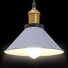 vidaXL Lampe suspendue réglable hauteur E27 gris brillant Ø 22cm métal