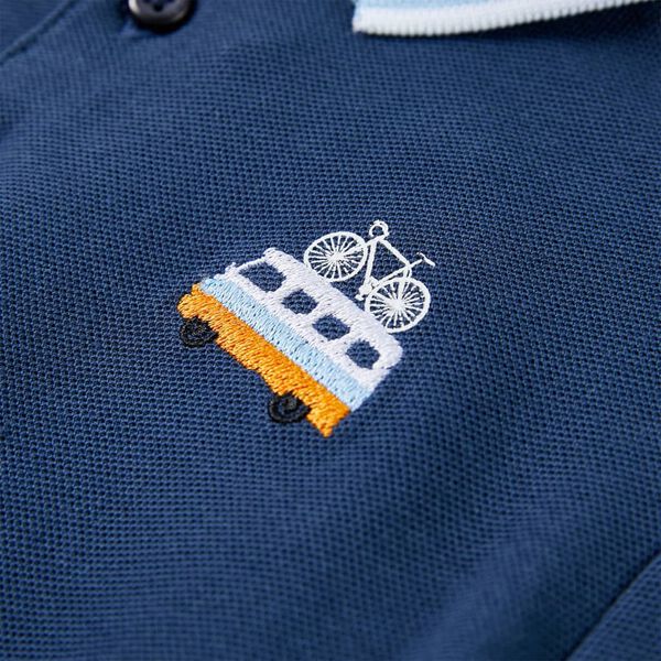 Polo pour enfants bleu foncé 116